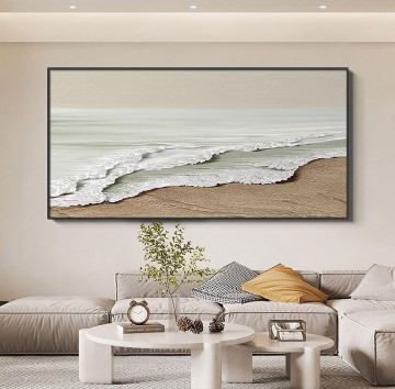 Beach wave abstract 13 wall art minimalism Oil Paintings